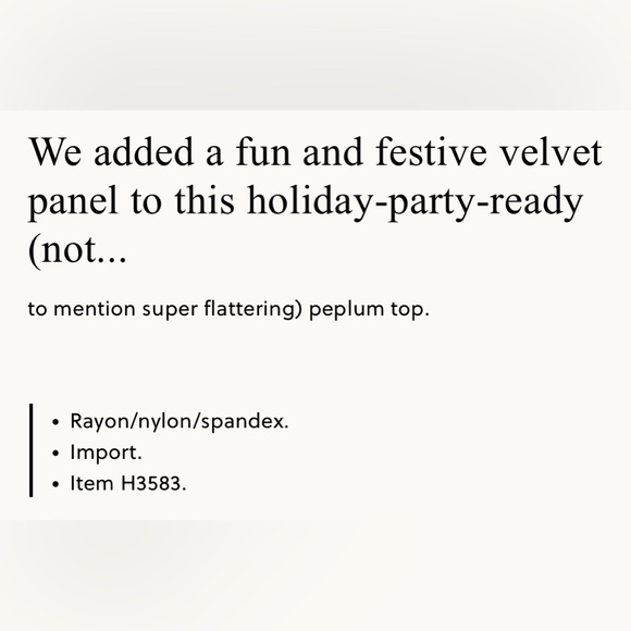 NWT J Crew Velvet Peplum Black Top - Picture 6 of 6